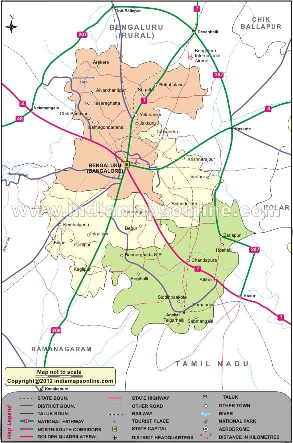 வரைபடம் பெங்களூர் தெற்கு