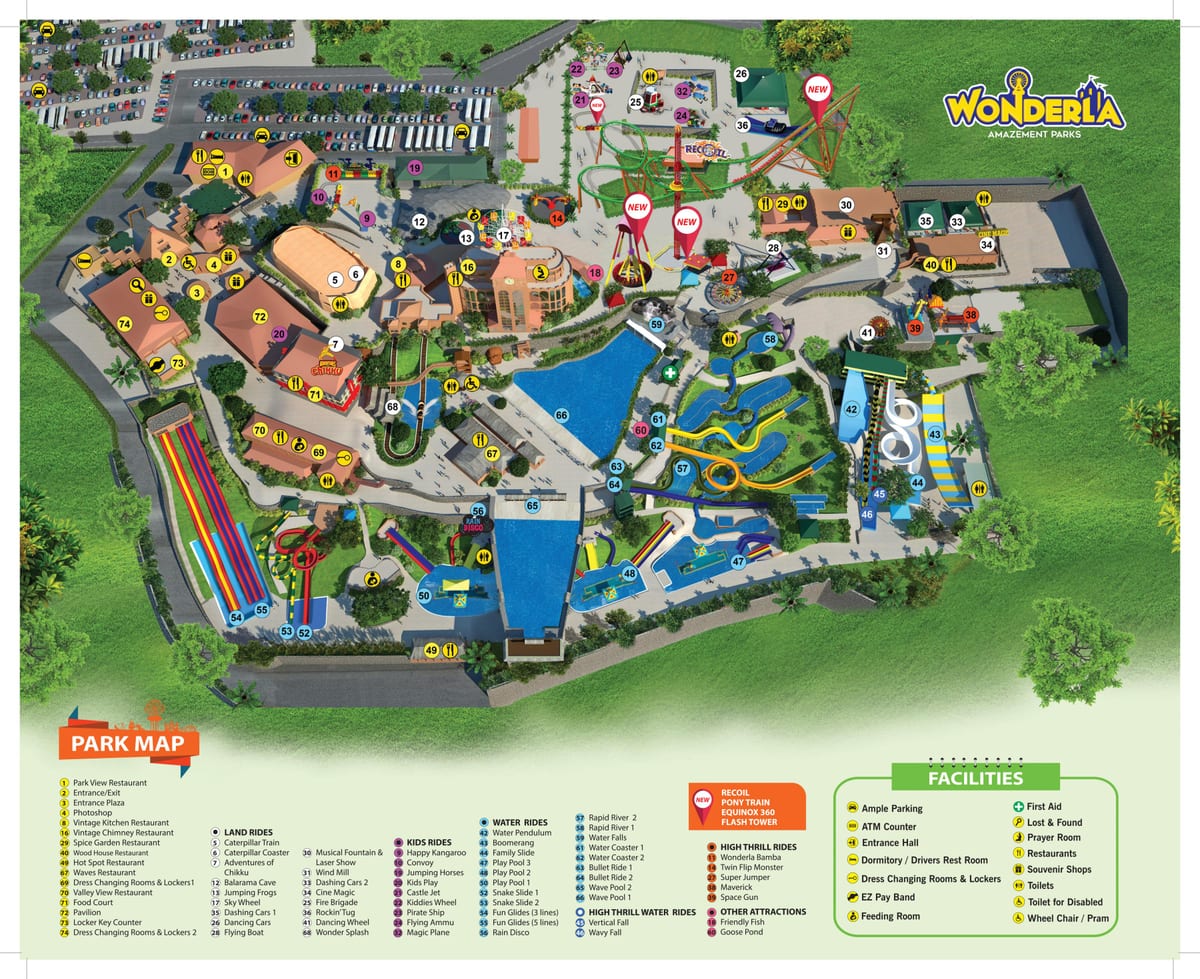 பெங்களூர் Wonderla வரைபடம்
